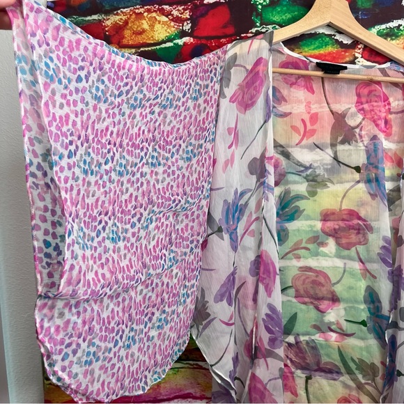 Steve Madden Sheer Floral Kimono Coverup 0153 - Picture 5 of 8